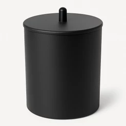 Lixeira Cesto De Lixo Multiuso Grande 5 Litros Com Tampa Cromada Black Cinza Dourada Arthi