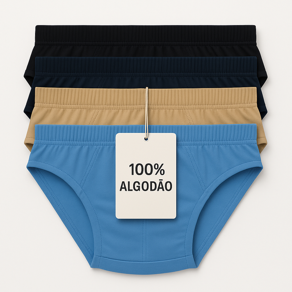 Kit 3 Cueca Infantil Premium 100% Algodão Forro Duplo Dino Menino Slip Tradicional Cuecas Criança em Oferta na Shopee