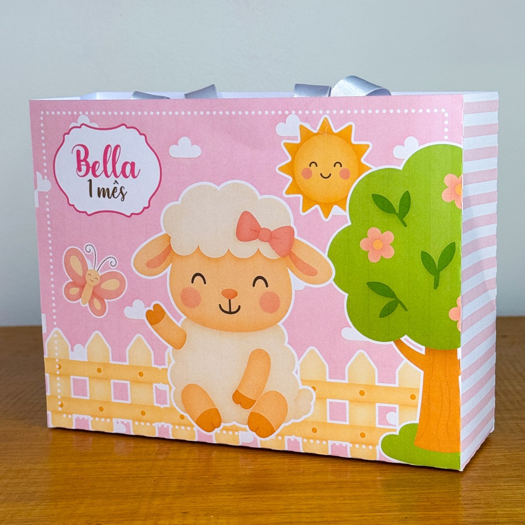 Sacolinha Surpresa Personalizada Ovelhinha | Pegue Monte | Lembrancinhas | Aniversário I Kit Festa I Mimos