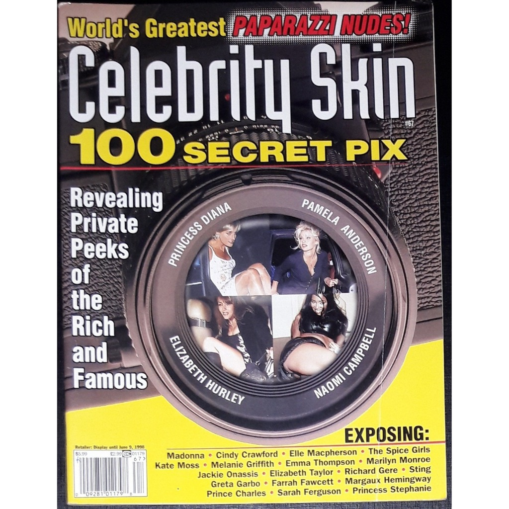 Revista Celebrity Skin nº67 1998 Importada USA Rara Adulta Anos 90 Famosas Nuas Madonna Spice Girls Pamela Anderson