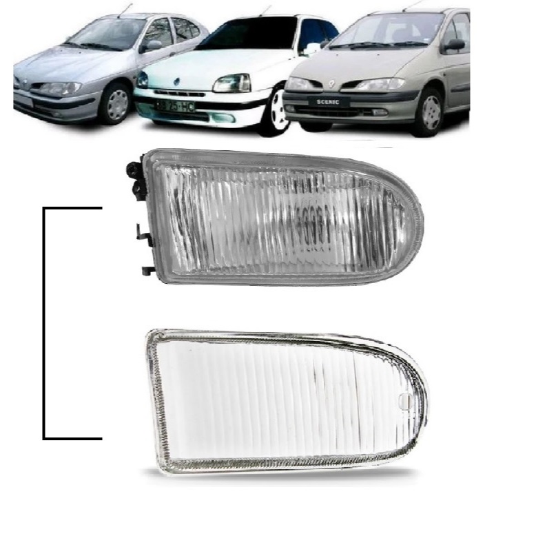 Lente Farol Milha Renault Clio Megane Scenic 96 97 98 99