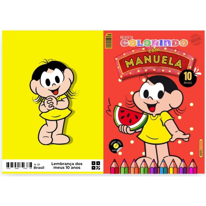 20 Revistinha de Colorir Personalizada Magali Lembrancinha Aniversário Infantil Livrinho