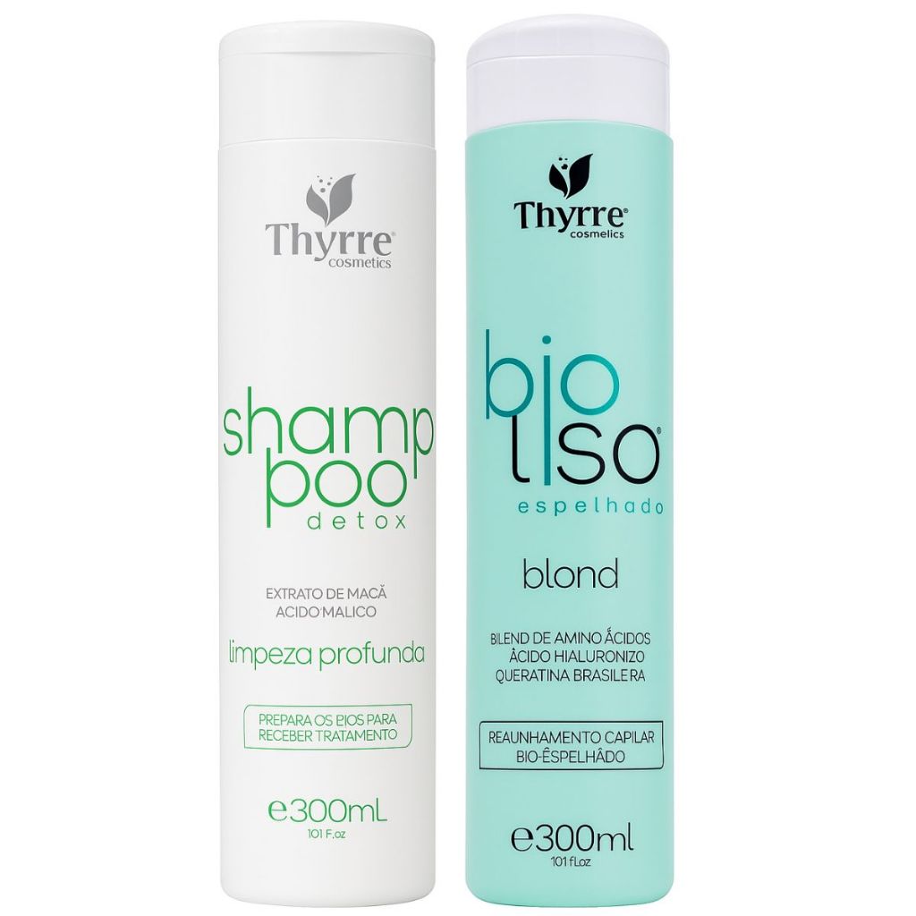 Kit BioLiso 300ml Escova Progressiva Selagem 0% Formol Semi-Definitiva Selagem Térmica Thyrre em Oferta na Shopee