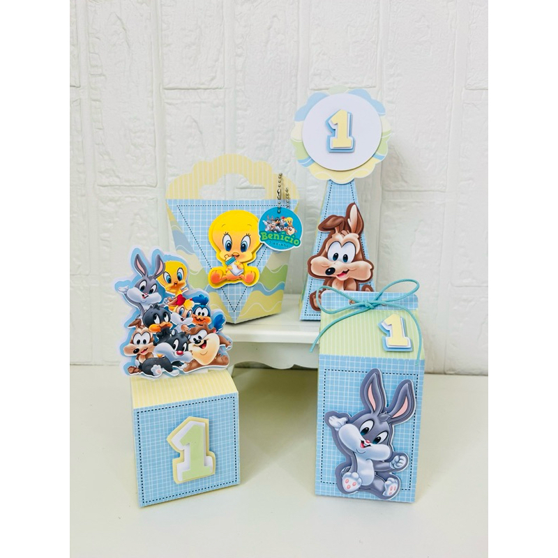 Kit Caixas Personalizadas Looney Tunes Baby / Lembrancinha Infantil / Aniversário —  Caixa para Festa Infantil