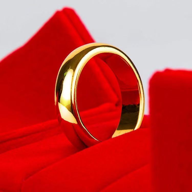 Alianças de casamento - Alianças de casamento de aço inoxidável para casal, simples e elegantes em Oferta na Shopee