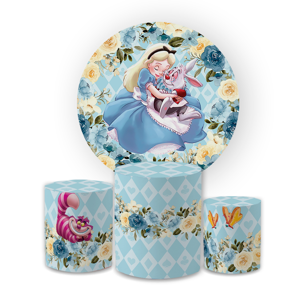 Kit Capa Painel Alice No Pais Das Maravilhas Varios Modelos + Trio Capas De Cilindro em Oferta na Shopee