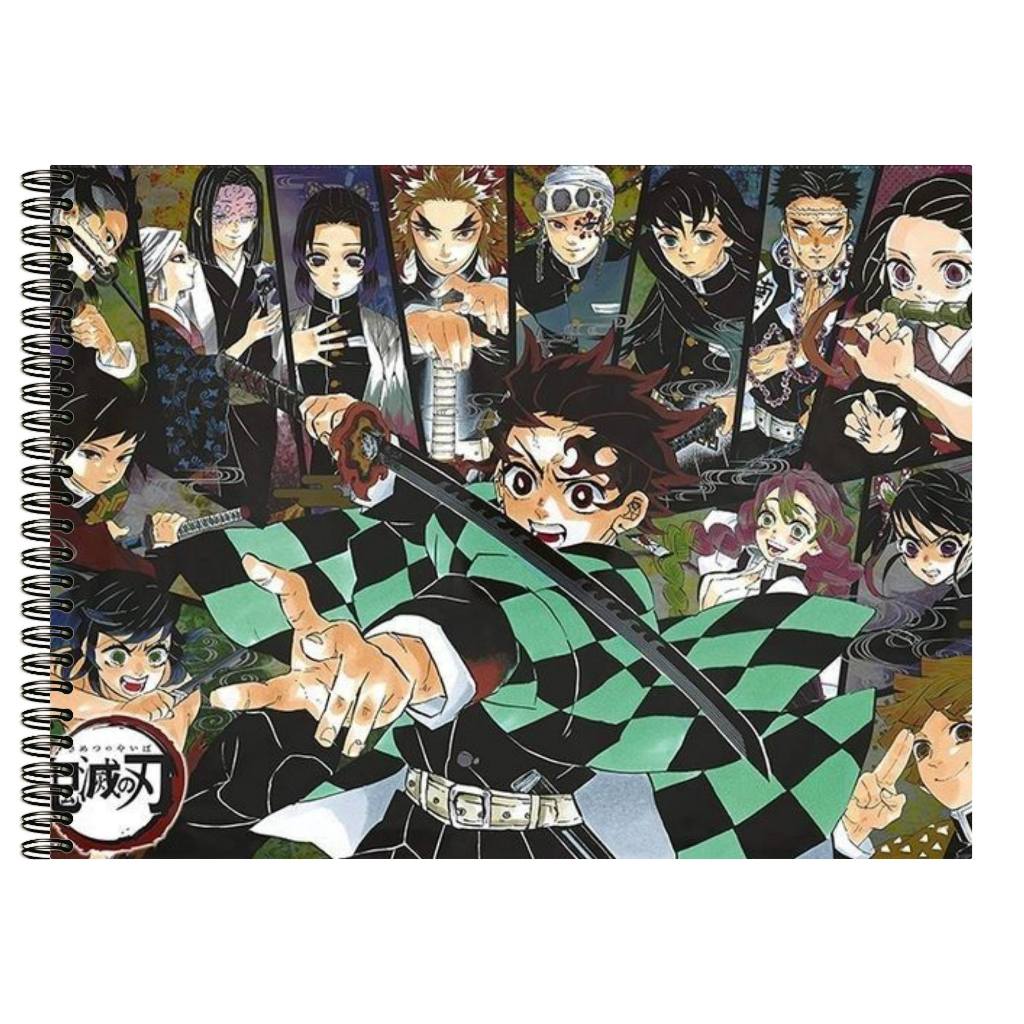 Caderno desenho Personalizado Demon Slayer Official Art em Oferta na Shopee
