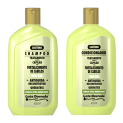 Shampoo e Condicionador Antiqueda Gota Dourada - Embalagem Econômica de 430ml cada