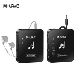 M-VAVE WP-10 Sistema de transmissão de auscultadores sem fios para monitor de 2,4 GHz Transmissor e recetor