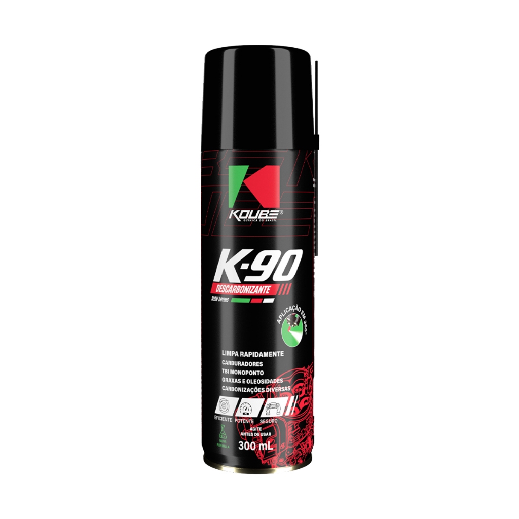 Descarbonizante K90 Slow Drying Koube Frasco 300Ml  Descarbonização Carburador Tbi Monoponto Graxas em Oferta na Shopee