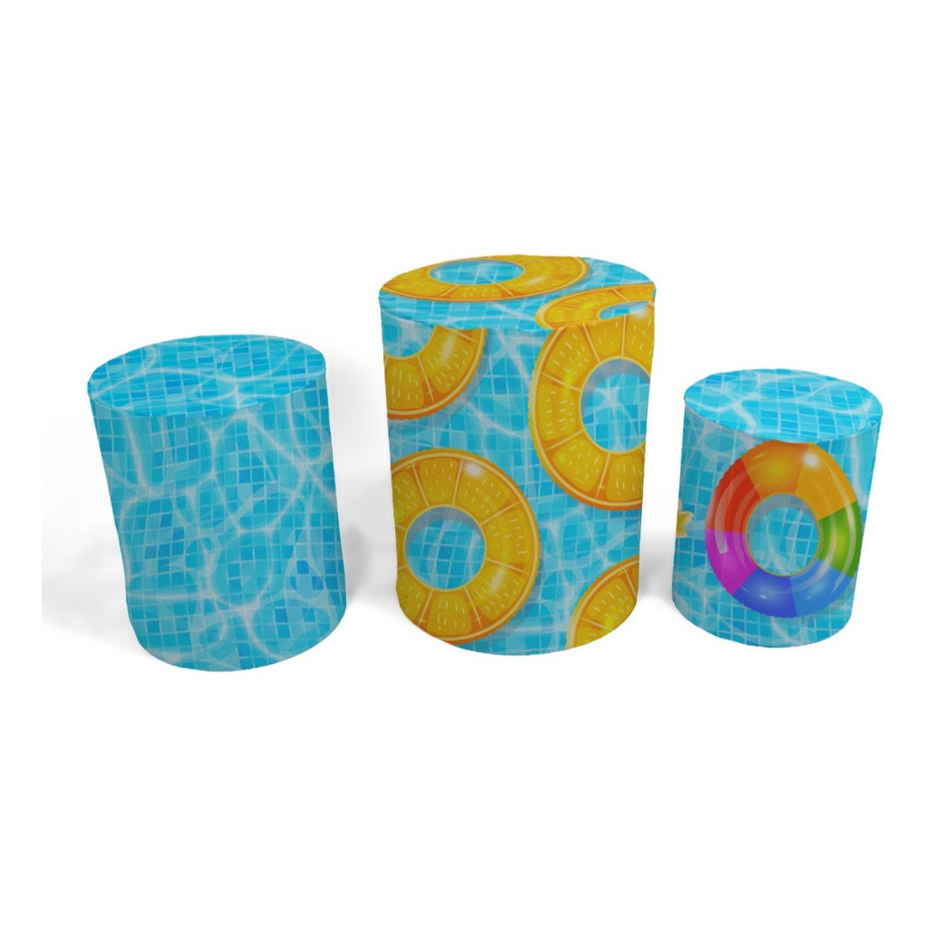 Trio Capas de Cilindros Vest Fácil Helanca Premium Sublimados Tema Pool Party Piscina em Oferta na Shopee