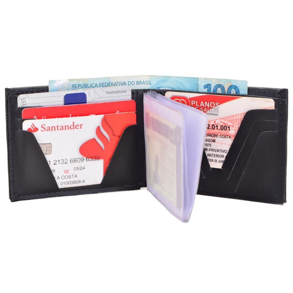 Kit 10 Carteiras Masculina slim na caixinha