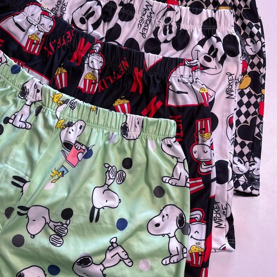 Short Pijama No Tecido Suede Masculino; Várias Estampas