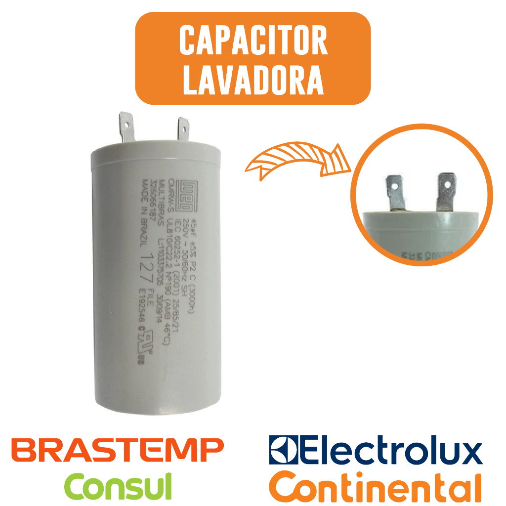 Capacitor Máquina de Lavar - Comprar com Melhor Preço em Eletrodomésticos Grandes