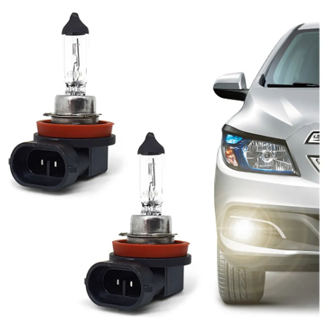 Par Lampada H16 Amarela Halógena 12v Cinoy P/Vários Carros