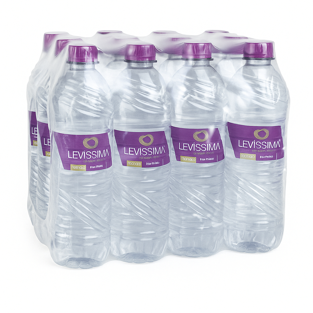 12 Água Mineral Com Gás Levíssima Garrafa 510ml Ph Alcalino