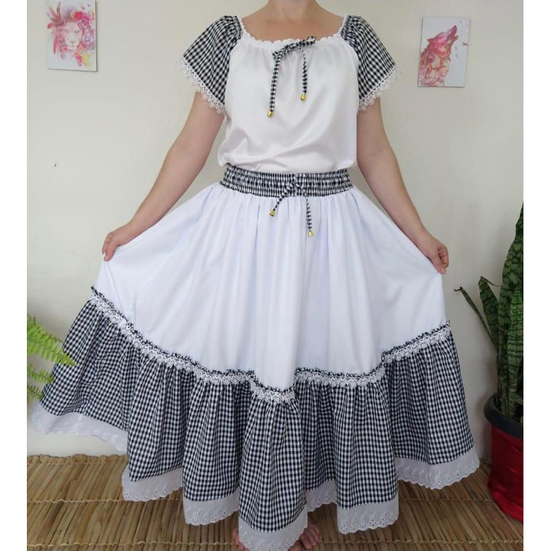 roupa de umbanda conjunto preta velha