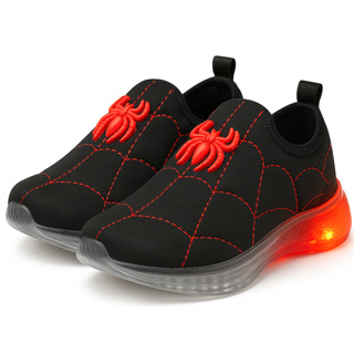 tenis infantil menino led aranha calce facil macio e confortável 20 ao 34 em Oferta na Shopee