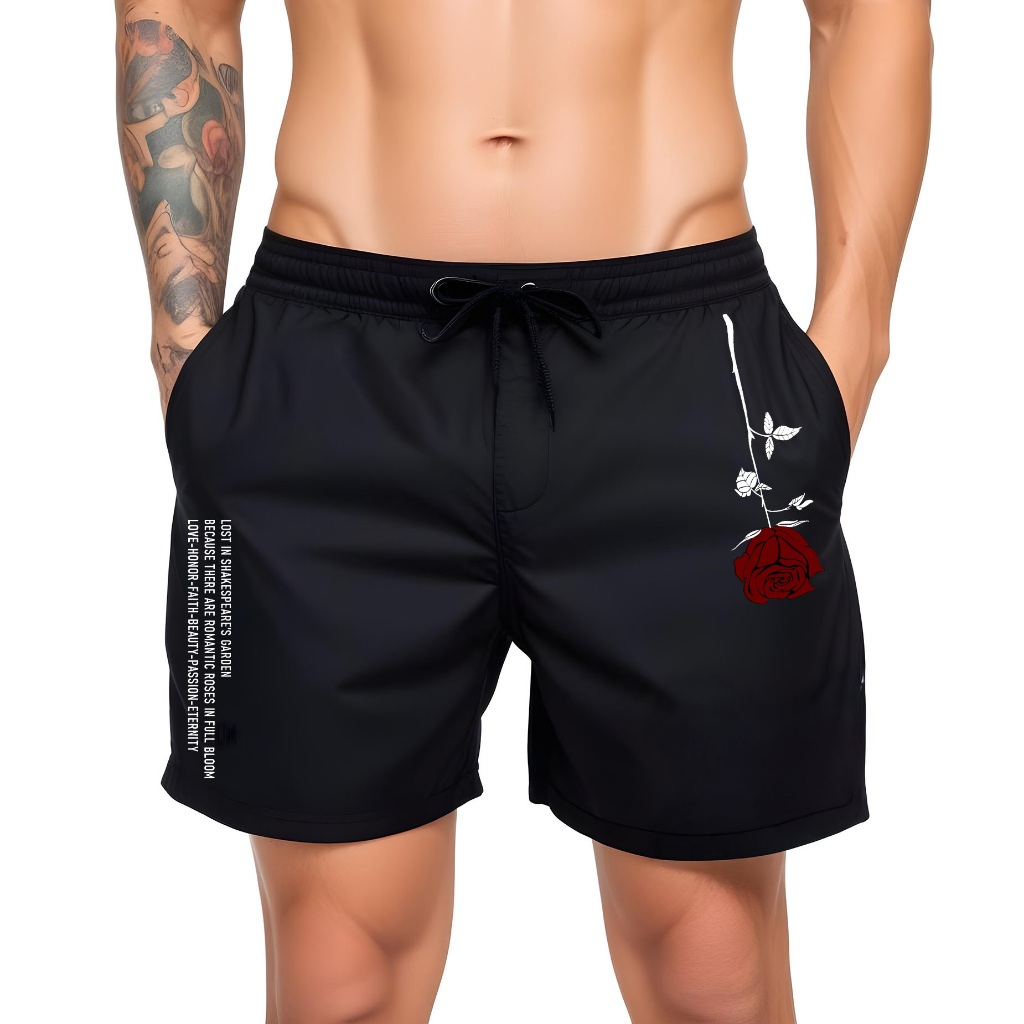 Short Masculino Bermuda Tactel Rosa Solitaria - Confortavel Ideal para Esporte, Futebol, Skate