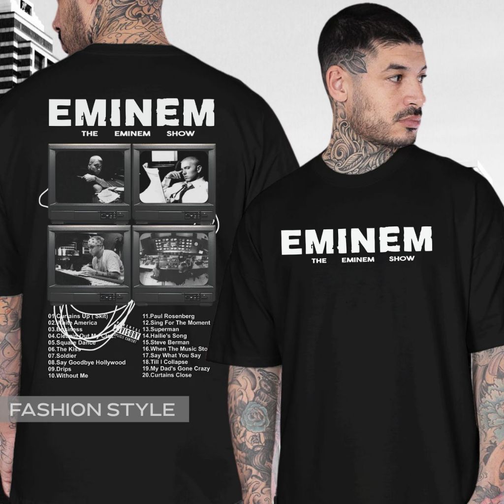 Camiseta Rapper The Eminem Show Graphic Lose Yourself Tour Rap Camisa Unissex E Plus Size Blusa 100% Algodão em Oferta na Shopee