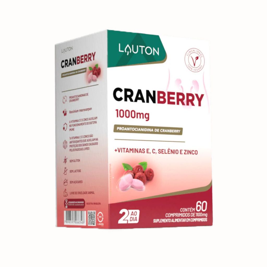 Cranberry 1000mg - 60 Comprimidos  Lauton Nutrition em Oferta na Shopee