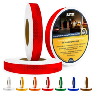 Fita Adesiva Refletiva Prismática Normativa Automotiva Luminosa 2,5CM em Oferta na Shopee
