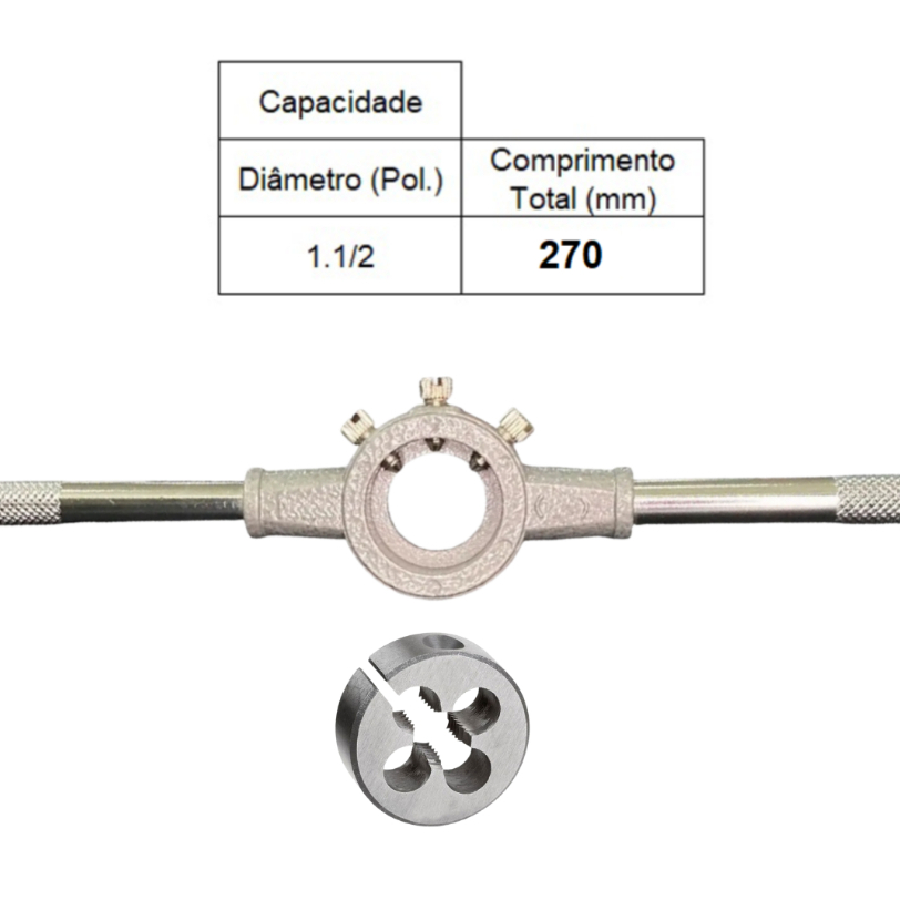 PORTA COSSINETE 1.1/2 POLEGADA + COSSINETE MANUAL AÇO LIGA 7/16 X 20 UNF - ANSI - ROCAST