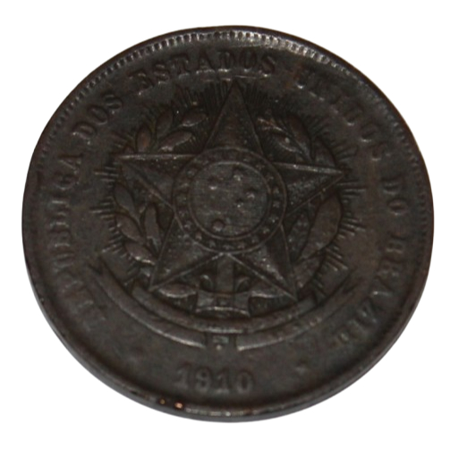 Moeda de 20 Réis de Bronze do Ano de 1910