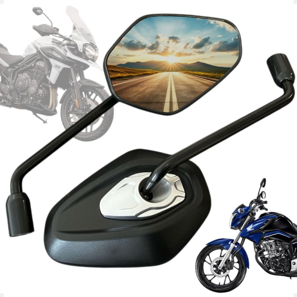 Retrovisor Tiger 1200 Triumph Rosca Honda Para Cg 125 150 160 Par Fixo