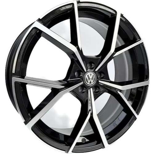 kit 4 Rodas Aro 17X7,0 5x100 Polo Fox Golf Space Cross Preta Diamantada Krmai K73