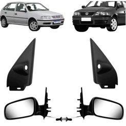 Kit Par Retrovisor e Acabamento Interno Gol Parati G3 G4 4 Pts 1999 2000 2001 2002 2003 2005 até 2010 com Controle