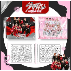 livro de colorir capa dura STRAY KIDS+ acetato