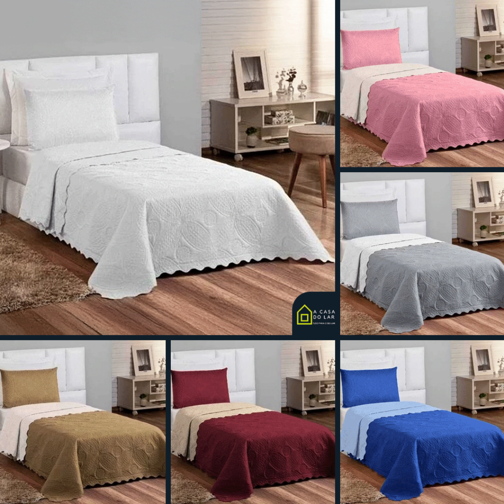 Kit Colcha Cobre Leito Solteiro Lisa Básica Dupla Face 1,60x2,40m em Oferta na Shopee