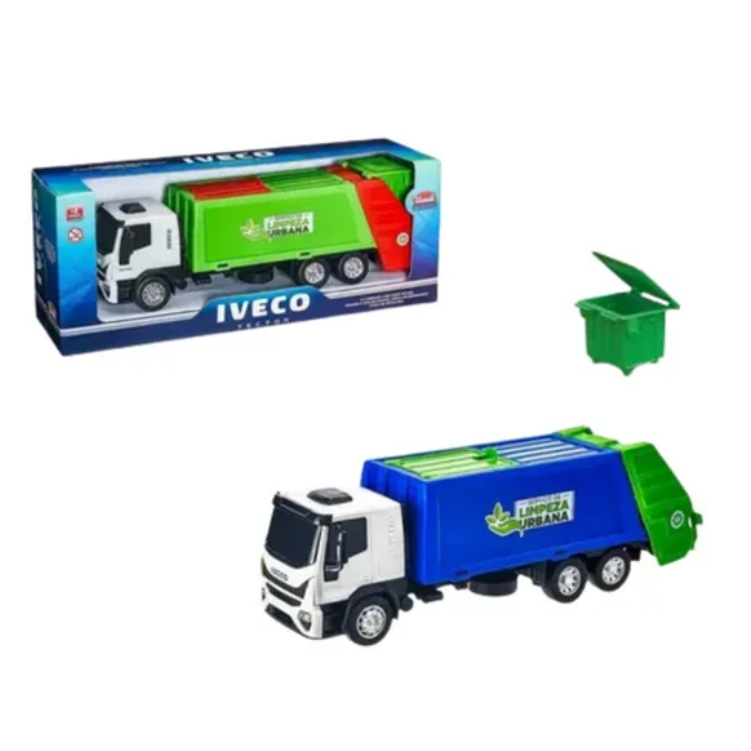 Brinquedo Caminhão Iveco Tector Coletor De Lixo Usual Brinquedos