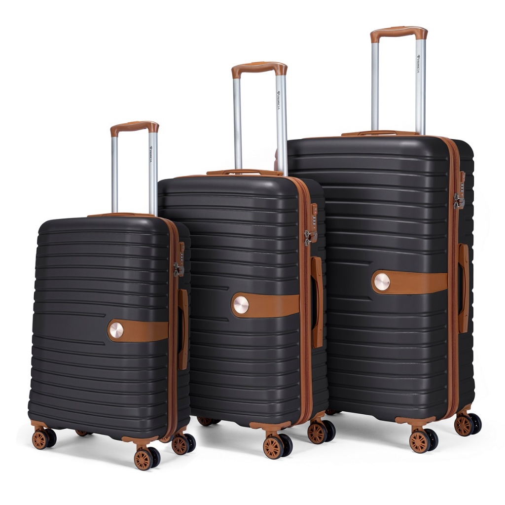 Imagem Kit 3 Malas Preto Anac Puxador Rodinha 360 Viagem Bordo TSA