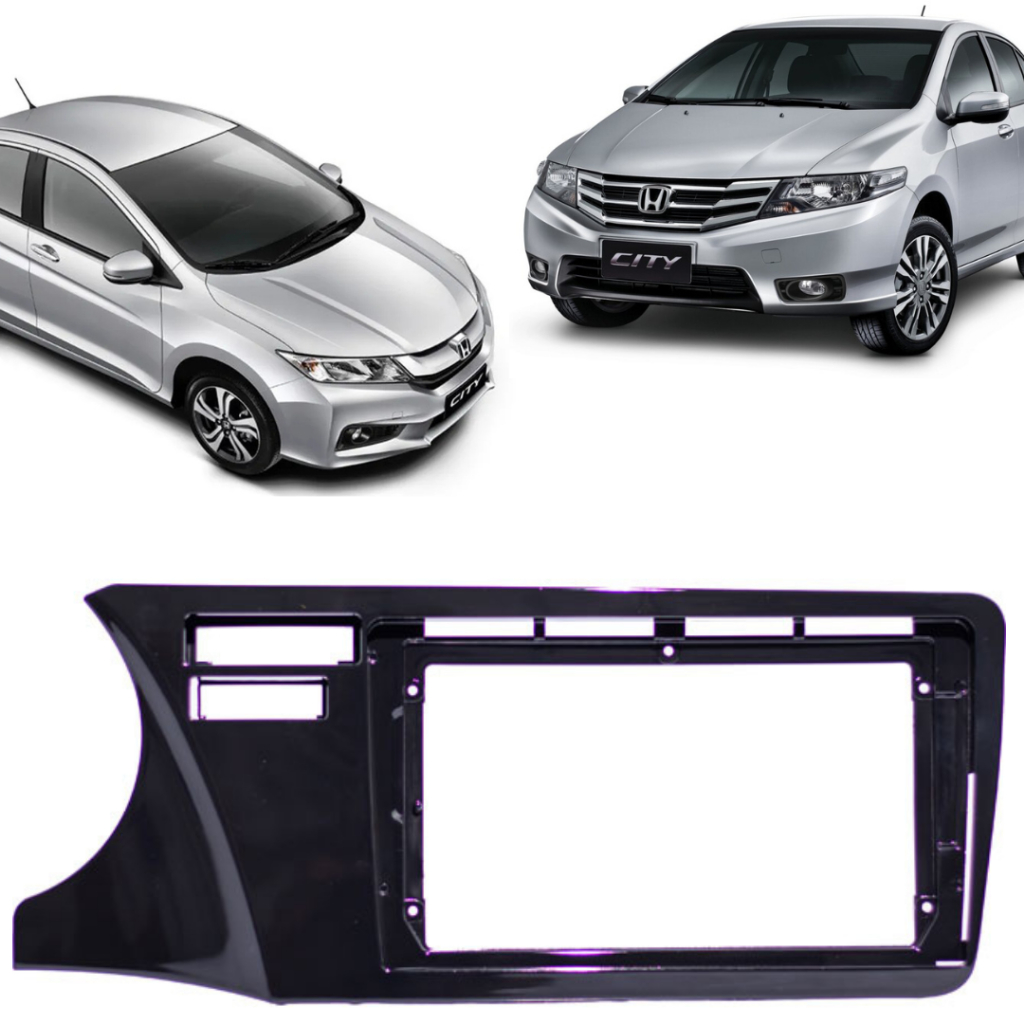 Moldura Multimidia 2 Furos 9 Polegadas Honda City 2014*2015*2016*2017*2019*2020*2021 em Oferta na Shopee
