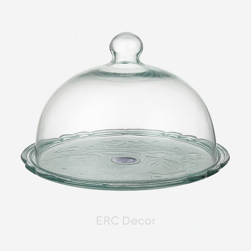 Porta Bolo Boleira Vidro Lirio 32cm Vitazza 1800