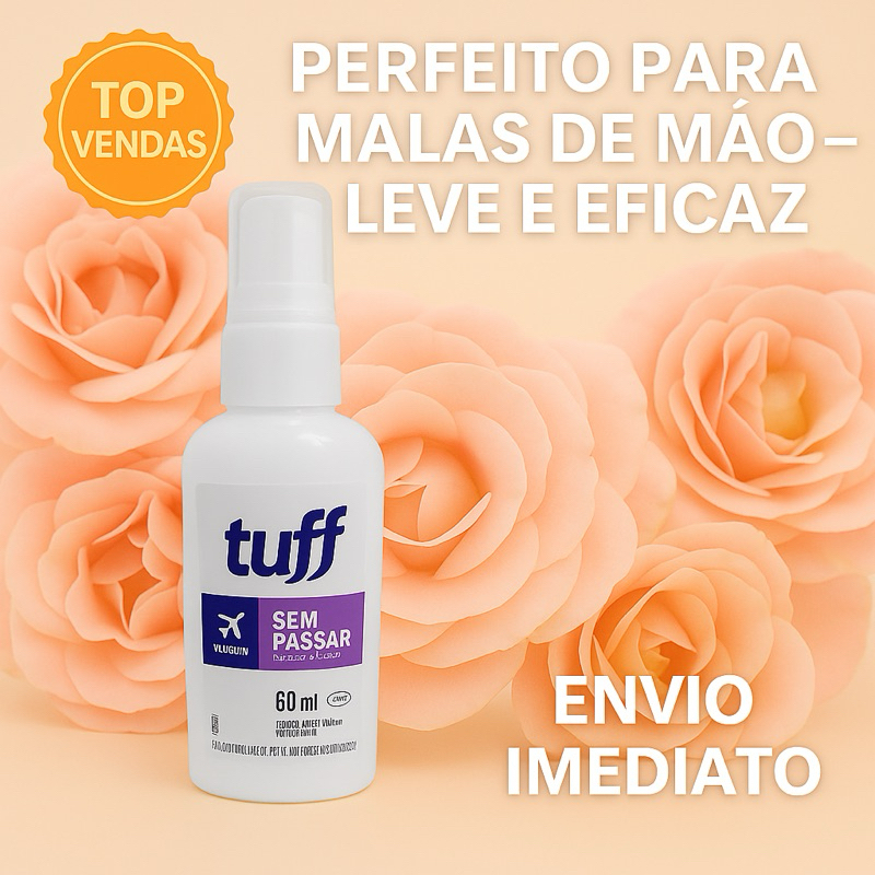 Tuff Sem Passar Desamassa Fácil 60ml splay  ótimo para viajem s/ferro de passar