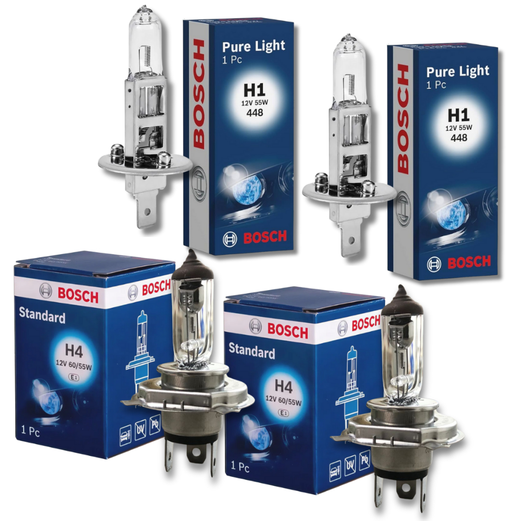 2 Lampadas H4 + H1 Farol Alto Fox 2003,04,05,06,07,08,09 Bosch em Oferta na Shopee