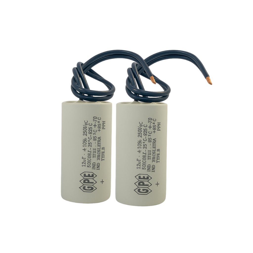 Kit c/ 2 Capacitor12uf 250vac De Partida Para Motor De Portão Eletrônico Automático em Oferta na Shopee