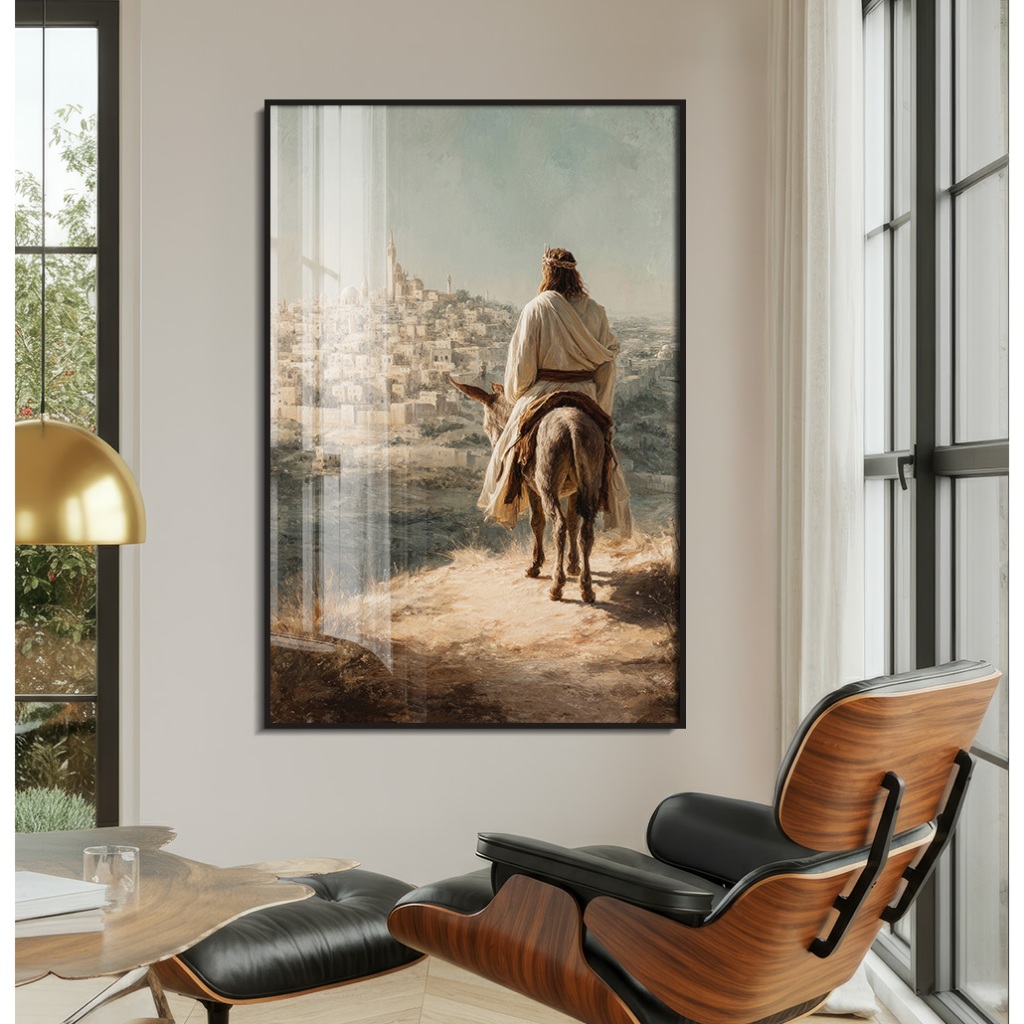 Quadro Jesus Cristo Para Sala Quadro Decorativo Cristão Quadro Com Moldura Grande Jesus Jerusalém