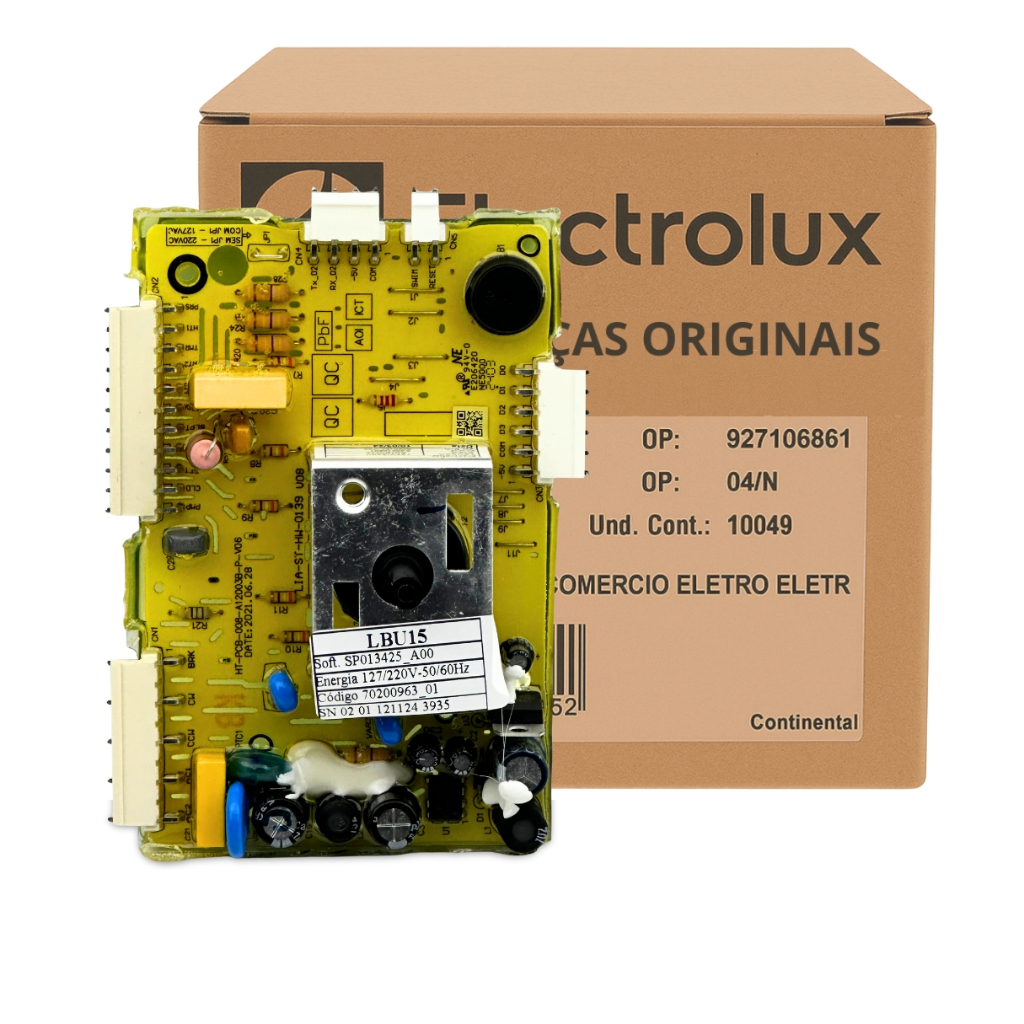 Placa Potência Bivolt Original Electrolux 70200963 Exclusiva Para Lavadora Lbu15