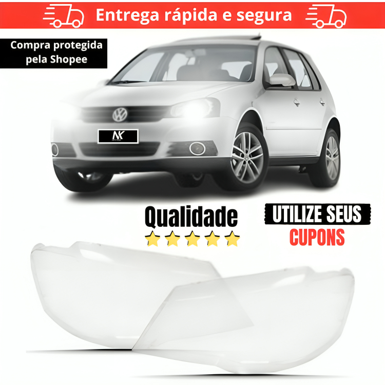 Lente Farol Golf 2008 2009 2010 2011 2012 2013 Sportline Lentes Farolete Dianteiro FAROLETE MICA ACRILICO POLICARBONATO em Oferta na Shopee