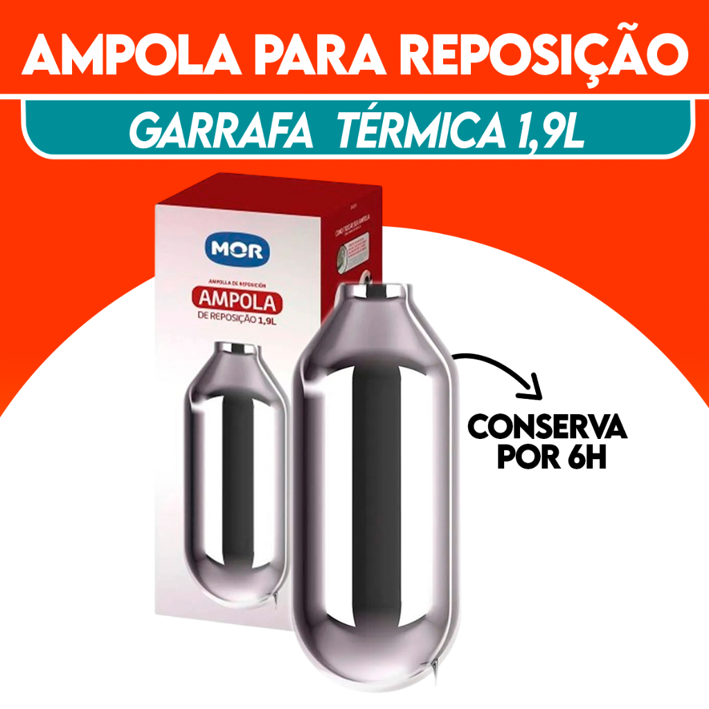 Ampola De 1,9 Litro Reposição Para Garrafa Térmica Mor