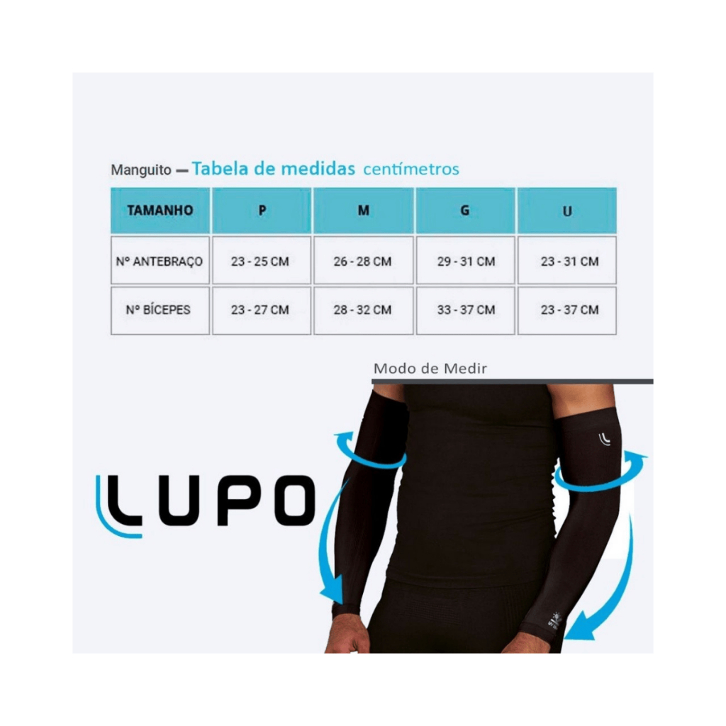Manguito Unissex Protecao Uv+50 Lupo — imagem 2 de 2