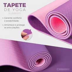 Tapete De Yoga Rubberfit Tpe Colchonete 6mm Exercícios Antiderrapante