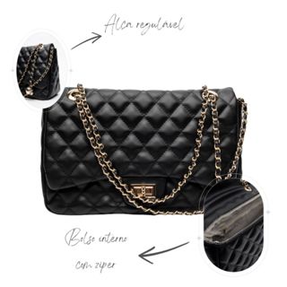 Bolsa Grande blogueira Matelassê com Alça de Corrente Ajustável em Oferta na Shopee