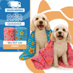 Manta Pet Soft Cobertor Mantinha Gato Cachorro Coberta Cama Pet Jolitex - AZUL
