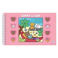Livro de Colorir Comfy and Cozy Pink Capa Dura