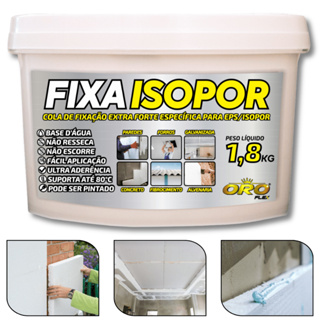 Cola p/ fixar ISOPOR teto, forro de PVC, madeira, telhas Zinco, Amianto, Fibrocimento 1,8KG OROFLEX em Oferta na Shopee